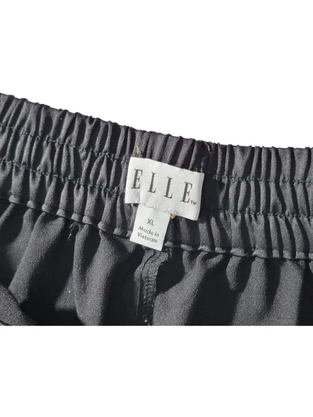 Elle Womens Black High-Low Maxi Skirt XL With Bow Tie Waistband  Lightweight